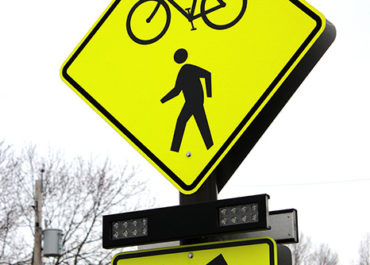 pedestrian safety sign in Ohio